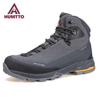Мужская походная обувь HUMTTO, зимние водонепроницаемые спортивные треккинговые ботинки для скалолазания, мужские Роскошные дизайнерские защитные кроссовки для улицы, мужские