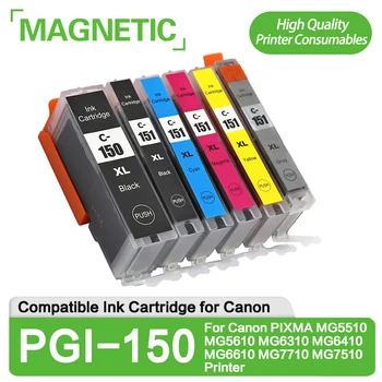 Новая Бесплатная Доставка, Чернильные Картриджи PGI-150 CLI-151 Для принтера Canon PIXMA MG5510 MG5610 MG6310 MG6410 MG6610 MG7710 MG7510