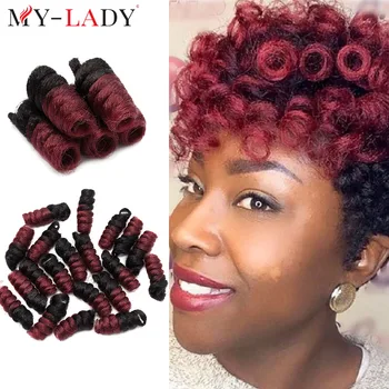 My-Lady Синтетическая Ямайская коса, вязаная крючком, Весенний Твист, Афроомбре, Искусственное объемное наращивание волос для африканской женщины