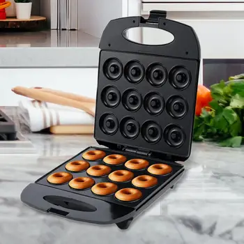 Машина для приготовления пончиков с антипригарным покрытием Для приготовления 12 пончиков, инструмент для выпечки, бытовая машина для коммерческого использования в пекарне 