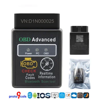 Автомобильный сканер OBD 327 V1.5 BT4.0 Поддерживает все инструменты диагностики системы OBD2 ELM для Android Apple, считывает коды неисправностей.