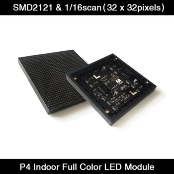 200 шт./лот P4 Крытый SMD Светодиодный Полноцветный модуль/панель, Размер 128x128 мм 1/16 Сканирования 32x32 Пикселей Рекламный дисплей