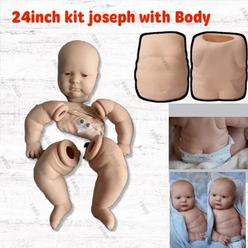 FBBD 24-дюймовый комплект кукол-реборнов Joseph Unpainted Bebe Reborn Doll с корпусом, новая форма, Реалистичная мягкая кукла-Реборн на ощупь