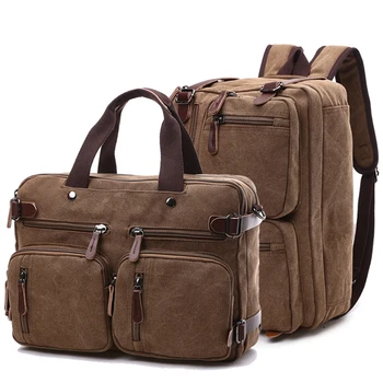 Мужской Холщовый портфель, Дорожные сумки, чемодан, Классическая сумка-мессенджер, мужская сумка-тоут, Большой Повседневный деловой карман для ноутбука