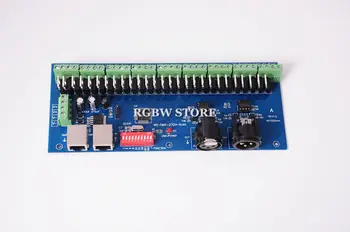 Экспресс 27CH DMX RGB светодиодный контроллер DMX512 для модуля RGB светодиодной ленты RJ45 7-24 В