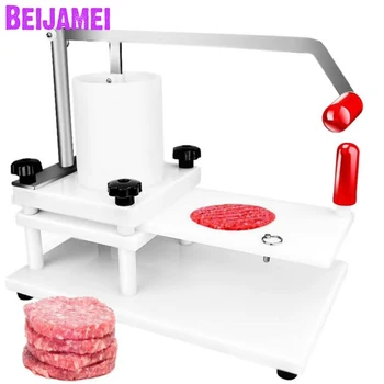 Машина для прессования фаршированных бургеров BEIJAMEI Круглая Форма для формования мяса Ручной пресс для гамбургеров для кухонной техники
