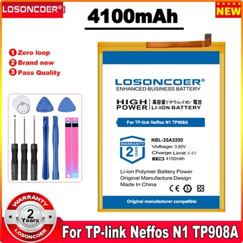LOSONCOER 4100 мАч, аккумулятор для мобильного телефона NBL-35A3200 для TP-link Neffos N1 TP908A
