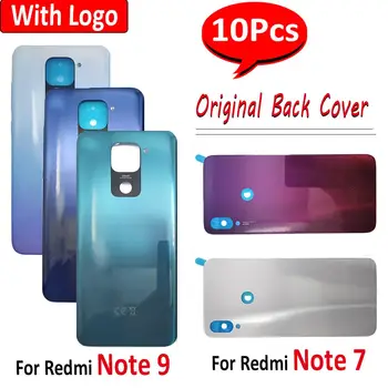 10 шт., Оригинал Для Redmi Note 7, Задняя Крышка Батарейного отсека, Стеклянный Корпус задней двери С боковой кнопкой Для Xiaomi Redmi Note 9 11E + Логотип