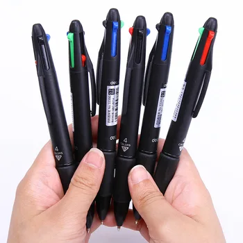 25шт 4 в 1 Многоцветная шариковая ручка, красочные выдвижные шариковые ручки, Многофункциональная ручка для письма маркером, канцелярские принадлежности