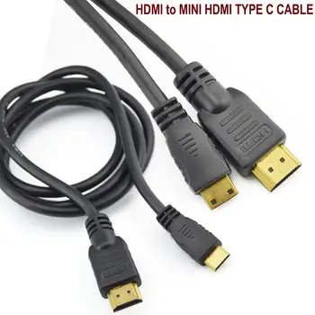 кабель Mini HDMI длиной 1 м, совместимый со стандартом Full HD 1080P, совместимый со стандартом HDMI для цифровых камер, Видеокамер, цифровых устройств