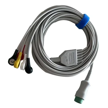 12-контактный ЭКГ-кабель Оригинальный ЭКГ-кабель Mindray 12-контактный с 5 выводами IEC SNAP 040-000963-00 EA6252B