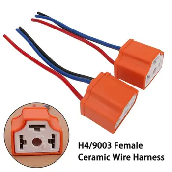 H4/9003/HB2 3-контактный разъем для подключения фары, гнездо адаптера, розетка для светодиодной лампы, удлинитель для лампы накаливания для аксессуаров для фар H4