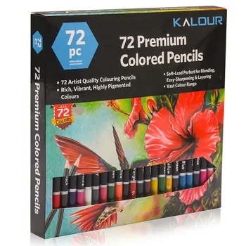 72 Цветной Набор цветных карандашей Художественная рисованная маслянистая кисть насыщенного цвета Подходит для профессиональных и начинающих канцелярских принадлежностей HB