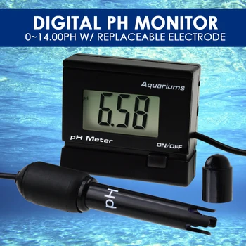 Модернизированный измеритель pH-контроля, тестер для контроля качества воды 0 ~ 14,00pH со сменным электродным зондом