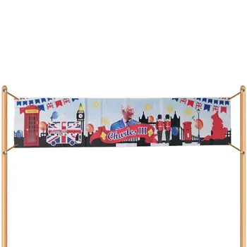 Баннер Коронации короля Чарльза 2023, Баннер короля Великобритании для Коронации, Бантинг для празднования Коронации Нового короля
