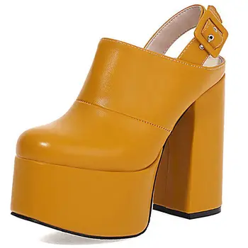 обувь для шоу girl song с пряжкой для ремня на толстом каблуке 14 см, водонепроницаемые сандалии на платформе на сверхвысоком каблуке
