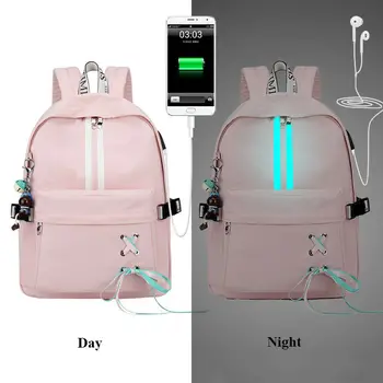 Tourya Модный Противоугонный Светоотражающий Водонепроницаемый Женский рюкзак с USB зарядкой, школьные сумки для девочек, Дорожный рюкзак для ноутбука, сумки для книг