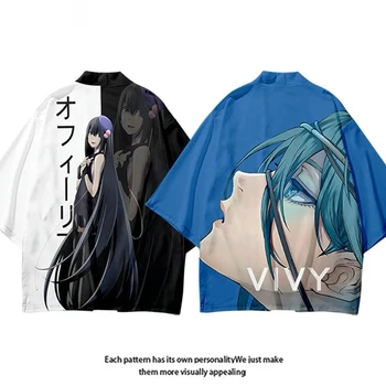 Vivy Fluorite Eye's Song 3d Рубашка-Кимоно, Плащ, Мода Японского Аниме, Мужские И Женские Топы с рукавами в семь точек, куртки-кардиганы для мальчиков и девочек