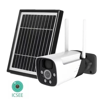 3MP 1296P IP-камера с солнечной Батареей ICSEE APP с Низким Энергопотреблением, Полноцветный Домофон для домашней Безопасности, Радионяня