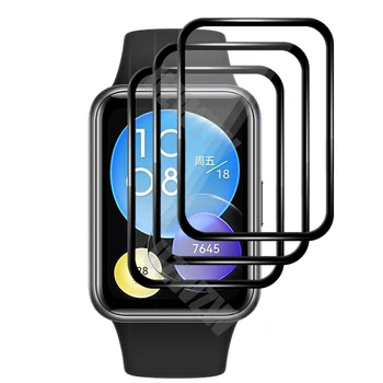 (3 шт.) Защитная пленка для экрана Huawei Watch Fit 2 Smart Watch с полным покрытием, мягкая защитная пленка (не стеклянная)