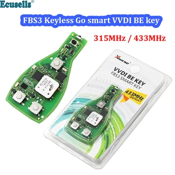 Xhorse MB Универсальный FBS3 BGA Бесключевой Go Smart VVDI BE Ключ 315 МГц/433 МГц для W204 W207 W212 W164 W166 W221 CLK