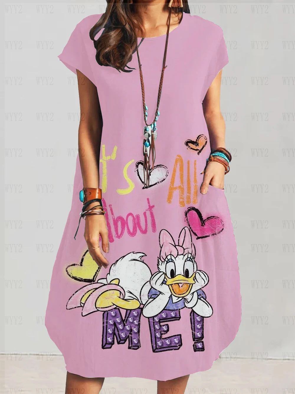 Платье с карманом и принтом из мультфильма Disney 